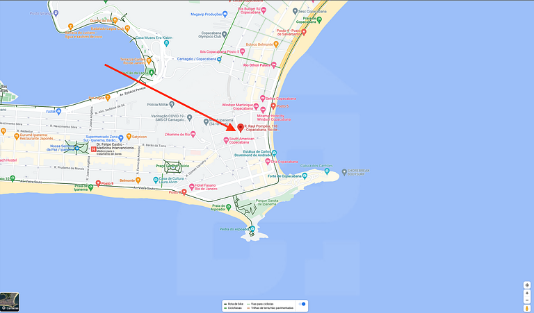 2 Quartos entre Copacabana e Ipanema • Praia a pé!