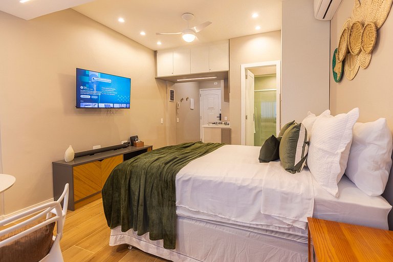 Estudio moderno y acogedor para parejas en Leme.