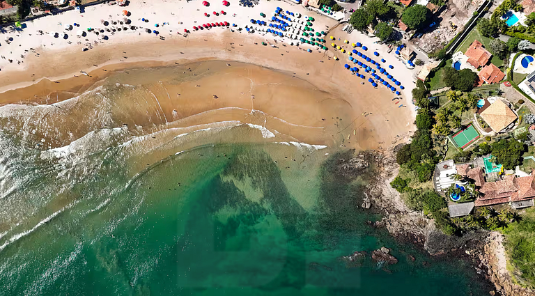 Vista a playa Geribá con piscina, Búzios | Haelo