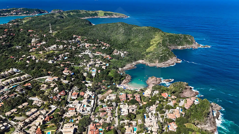Vista da Praia de Geribá com piscina, Búzios