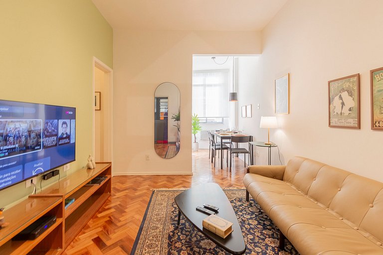 2 bedrooms with AC, near the beach and metro