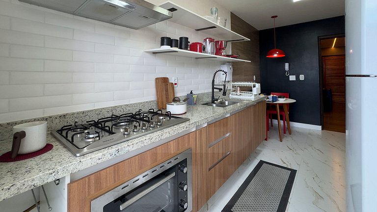 3 bedrooms, balcony sea view, Braga Cabo Frio | Haelo