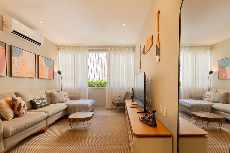 2 habitaciones junto a la playa y al metro