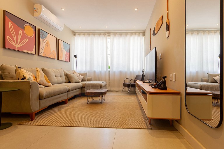 2 habitaciones junto a la playa y al metro