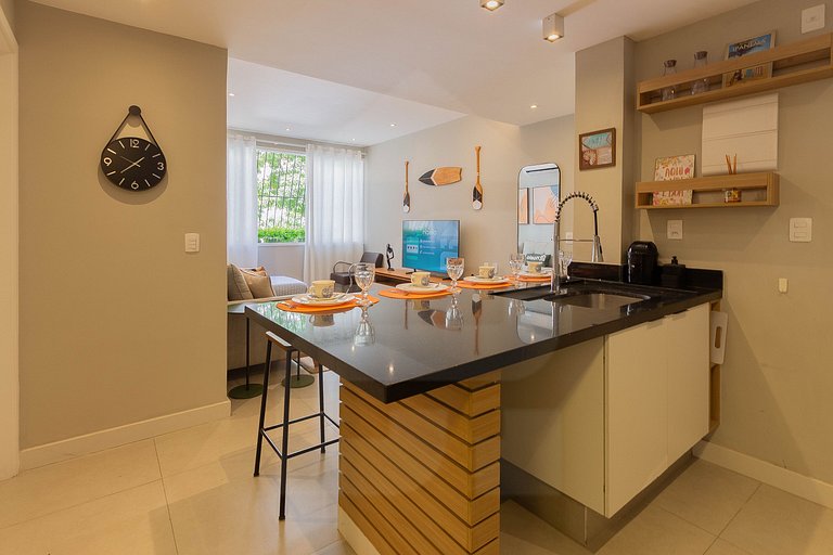 2 habitaciones junto a la playa y al metro