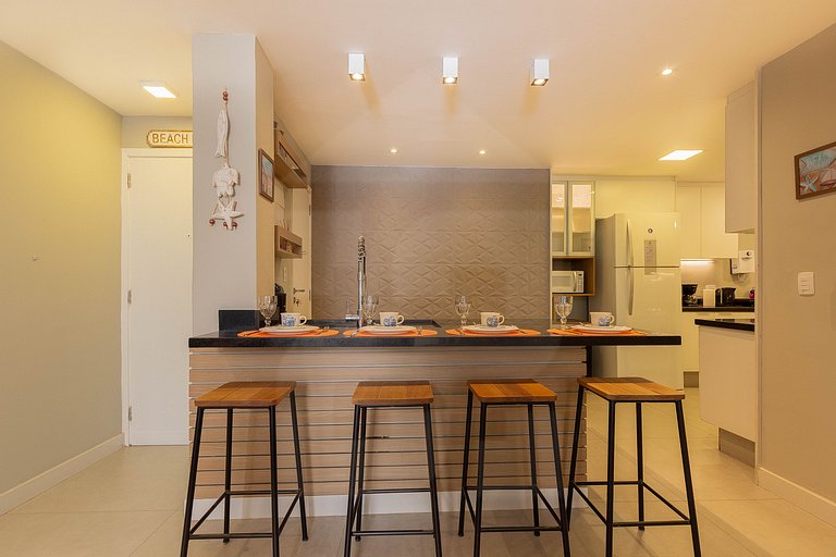 2 habitaciones junto a la playa y al metro