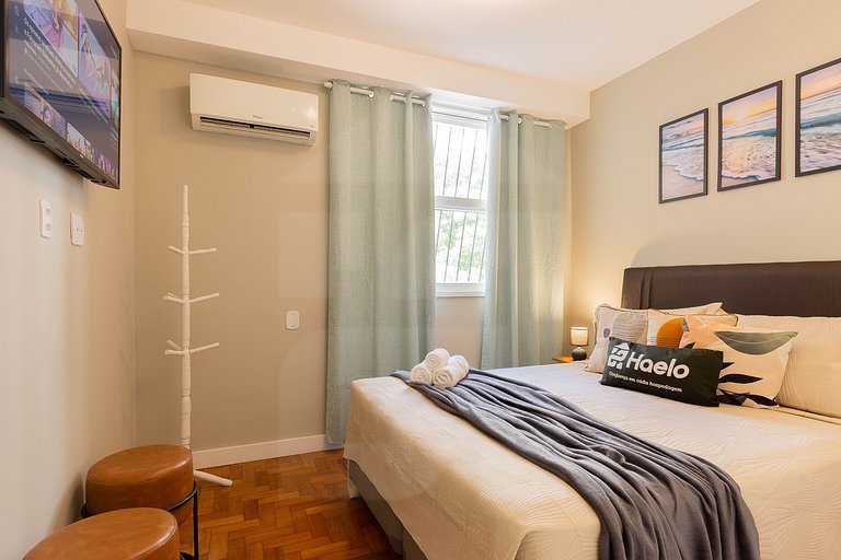 Apartment with Air Next to the Beach and Subway