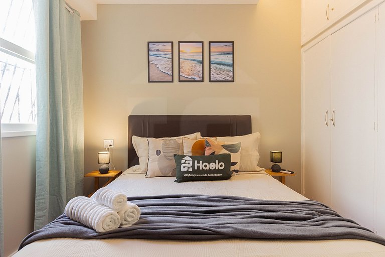 2 habitaciones junto a la playa y al metro