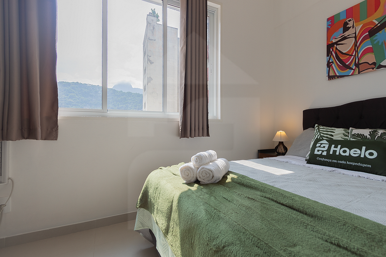 Confortável com vista para o Cristo