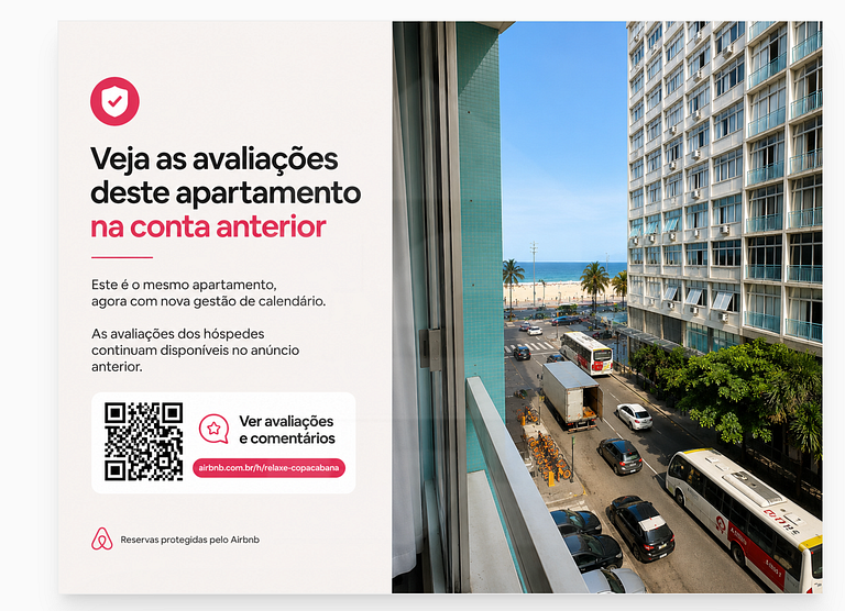 Relaxe em Copacabana com Vista para o Mar