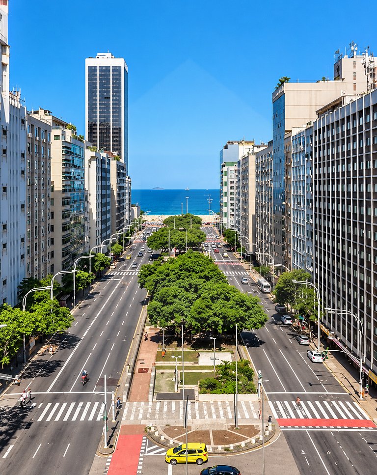 Estilo e mar: um refúgio acolhedor em Copacabana